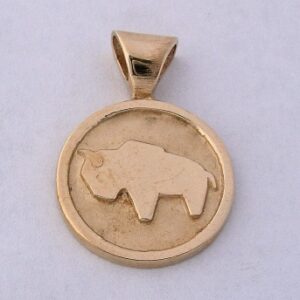 14 karat gold buffalo pendant by Southwest Originals 505-363-7150