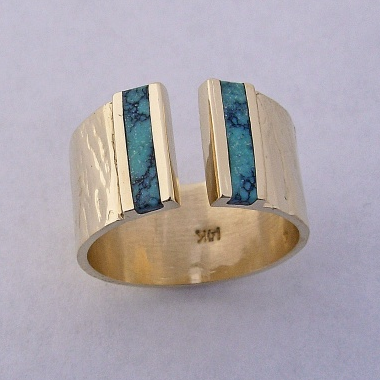 Gold and Turquoise Ring | Southwest Originals Custom Fine Jewelry